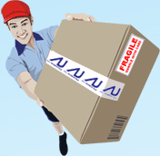 Man with box